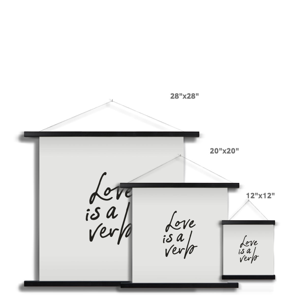 Love is a Verb Fine Art Print with Hanger