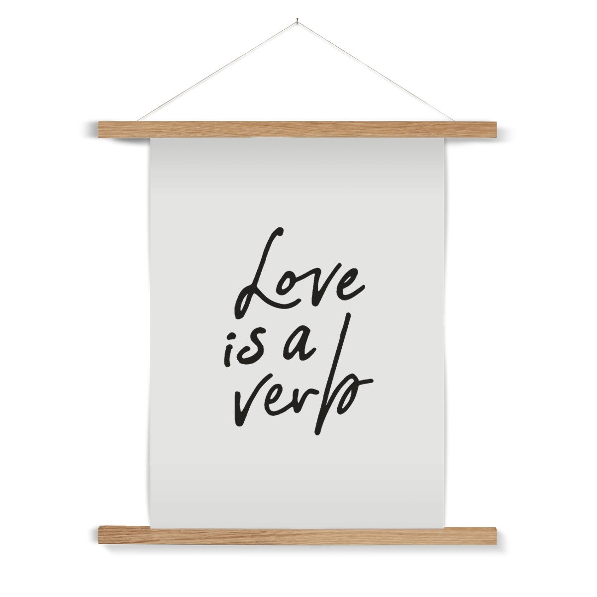 Love is a Verb Fine Art Print with Hanger