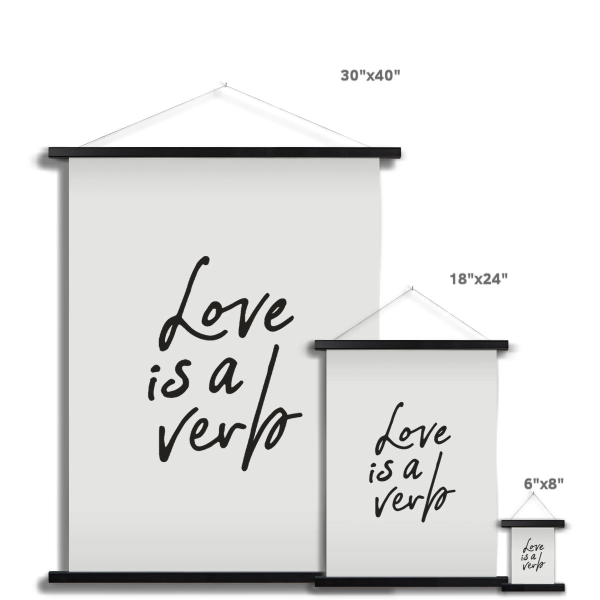 Love is a Verb Fine Art Print with Hanger