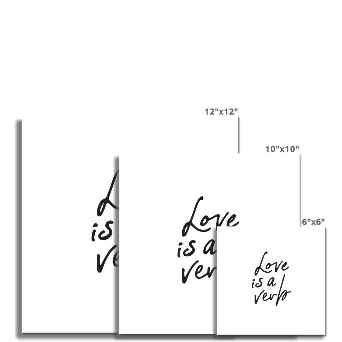 Love is a Verb Hahnemühle German Etching Print