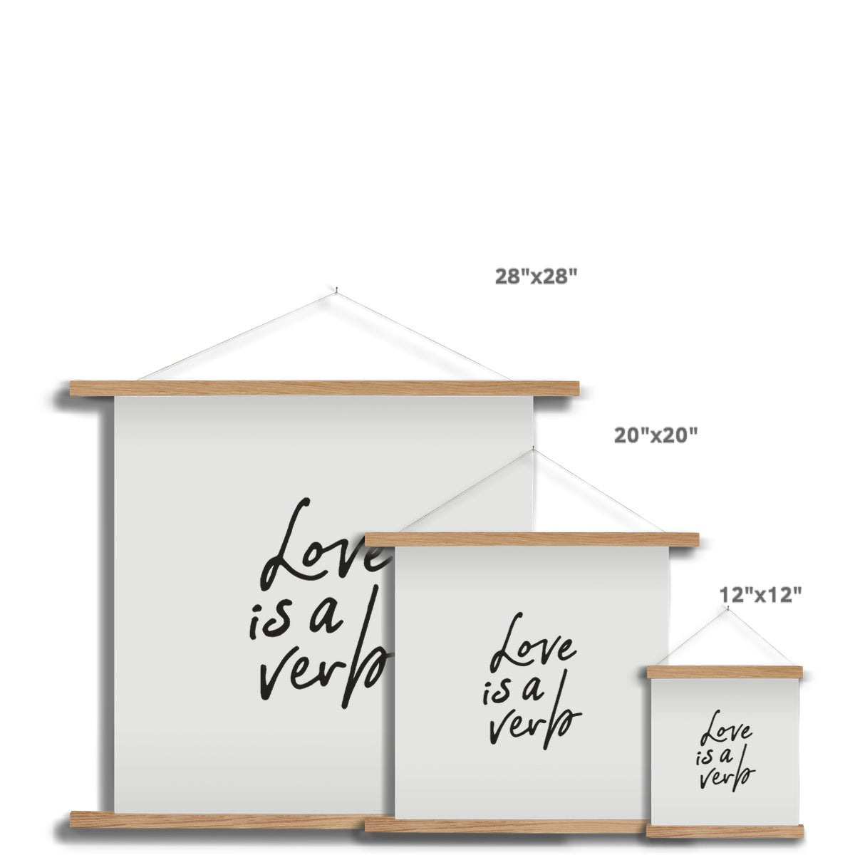 Love is a Verb Fine Art Print with Hanger