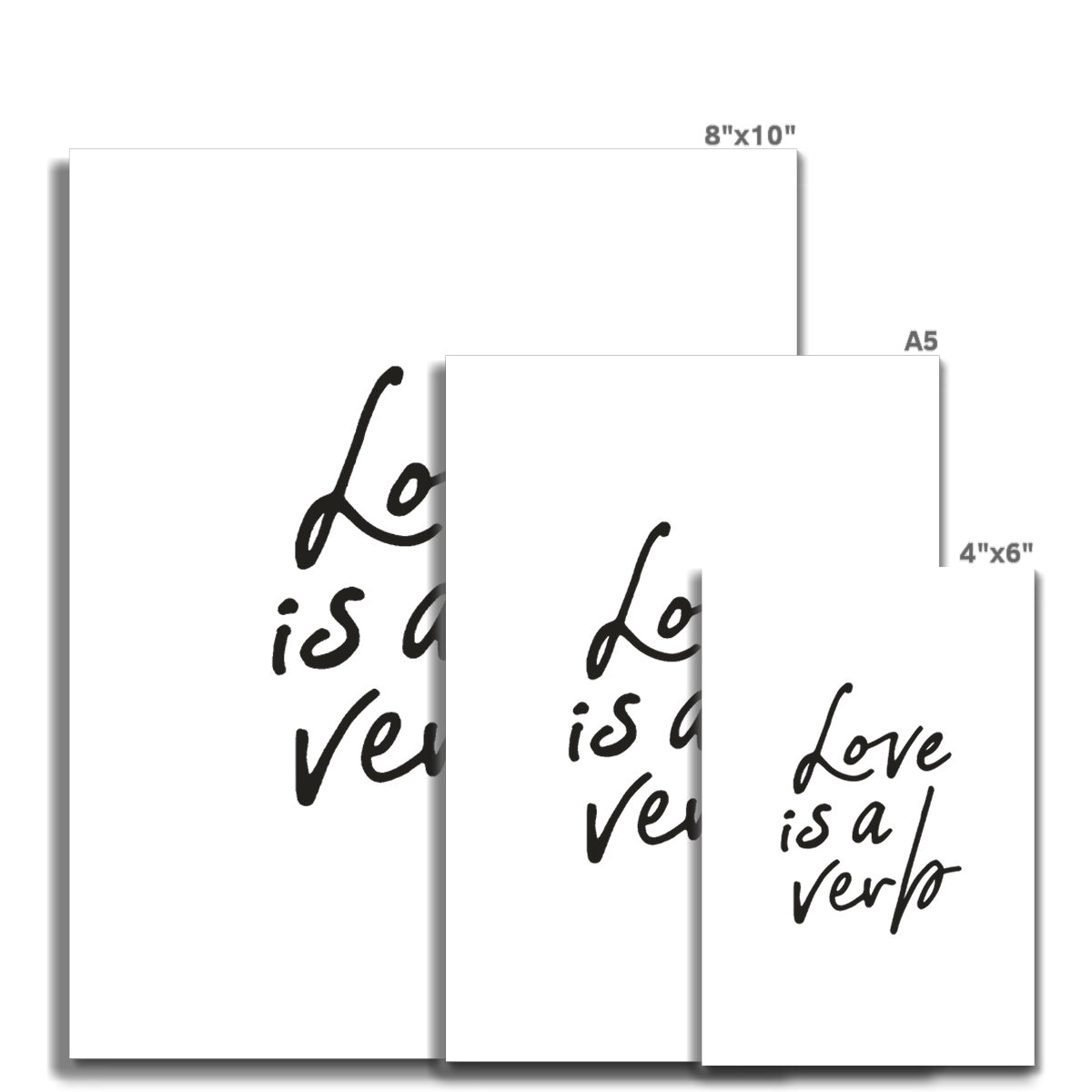 Love is a Verb Hahnemühle German Etching Print